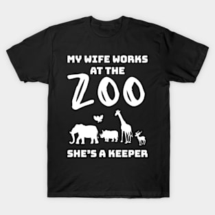 Funny Newlywed Wedding Anniversary Zookeeper Wife T-Shirt